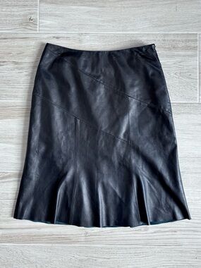 Garfield & Marks Genuine Leather Black Skirt Size 4